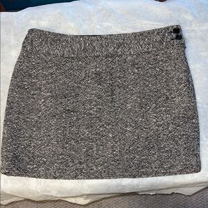 J. Crew Monochrome Tweed Mini Skirt